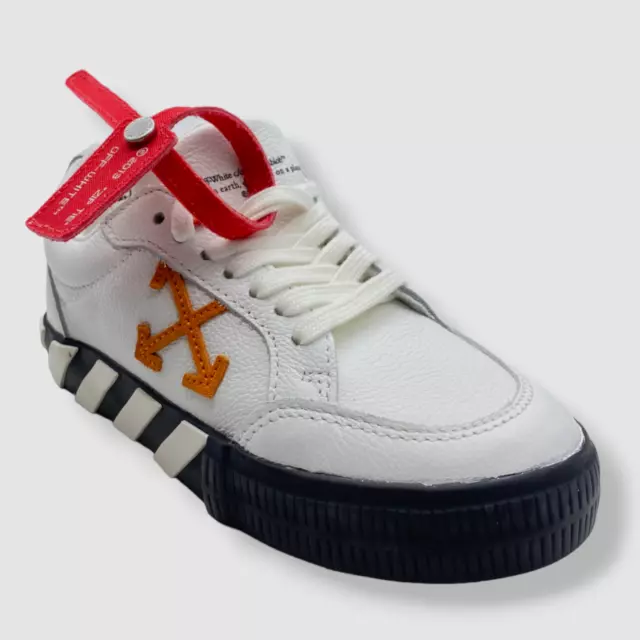 $311 Off-White Unisex Kid's White Low Top Vulcanized Sneaker Shoe Sz EU 31/US 13