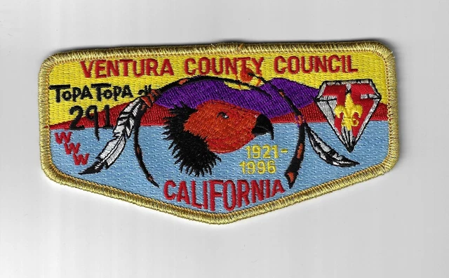 OA 291 Topa-Topa 1921-1996 WWW Flap GMY Bdr.Ventura County, California [MK-3541]