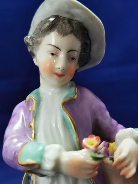 Ancienne paire de statuettes, figurines en PORCELAINE de SAXE 3