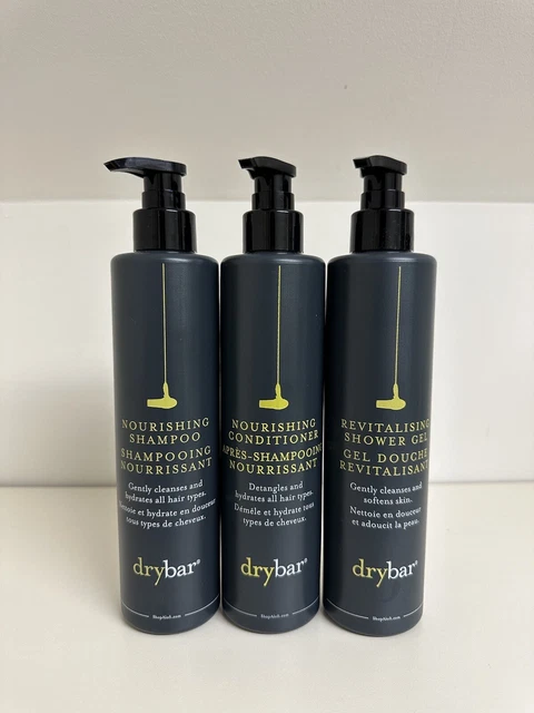Juego de baño completo Drybar | Acondicionador champú gel de ducha | 360 ml | Aloft Hotel