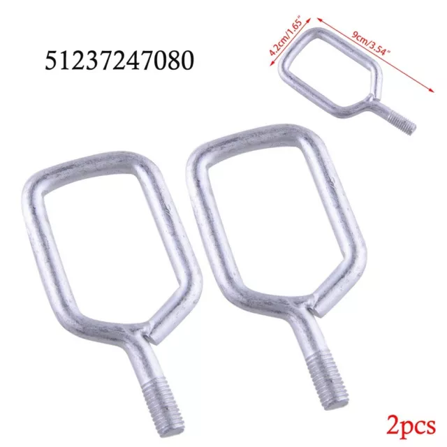 2x Auto Anteriore Cofano Cappuccio Gancio Blocco Staffa Metallo Set 51237247080 2