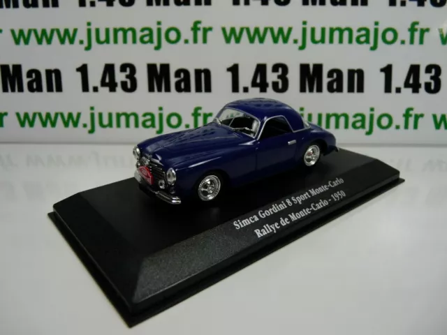 GOR3 Voiture saga GORDINI atlas ELIGOR : SIMCA gordini 8 sport Monte carlo 1950