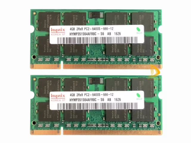 Hynix 8GB 4GB 2GB 2RX8 DDR2 800MHz PC2-6400 SO-DIMM Laptop RAM Memory 200Pin LOT