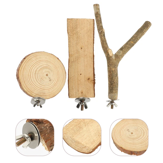 3 Pcs Sittich Barsch Spielzeug Vogelstangen Für Sittiche Natürliche Beissen