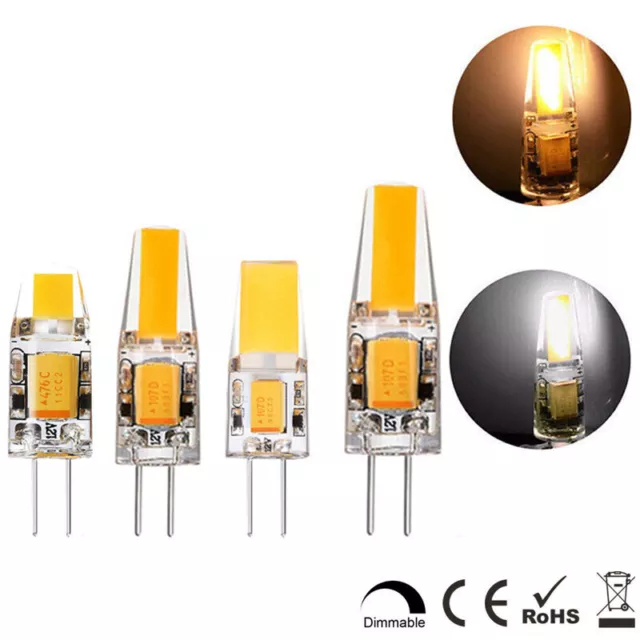 1x 4x 10x G4 LED COB AC/DC 12V Lamp 1.5W 3W Pin Base Bulb Dimmable light  5W 6W