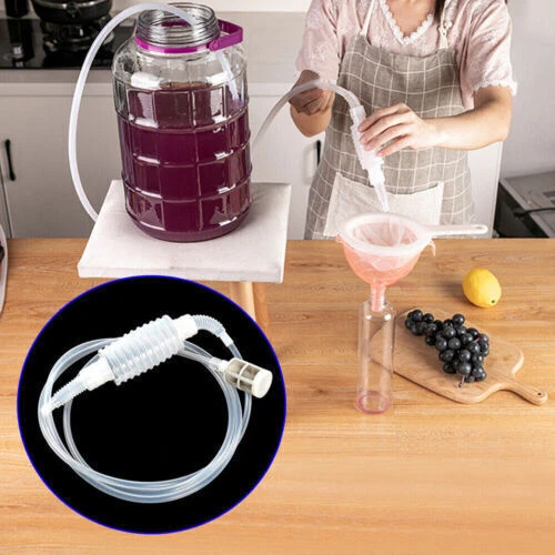 2x Weinheber mit Pumpe Weinschlauch Abfüllschlauch Abfüller Weinherstellung&
