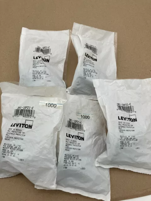 Leviton 301-16P21-E Series 16 Male Protective Cap (lot of 5)