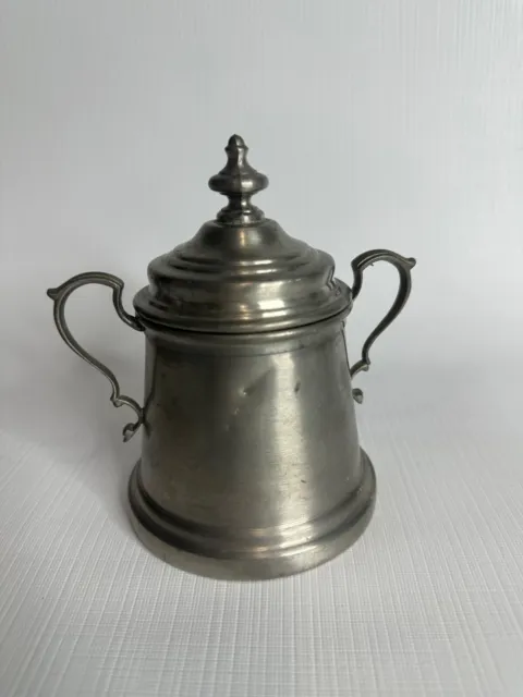 Vintage Leonard Pewter Lidded Sugar Bowl