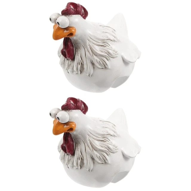 2pcs Resin Chicken Adorn Decorative Backyard Landscape chicken sculpture