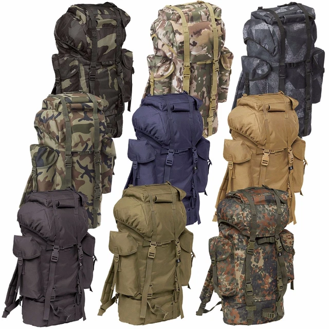 Sac à Dos Militaire Bundeswehr Flecktarn – Trekking Original, XL, Camouflage
