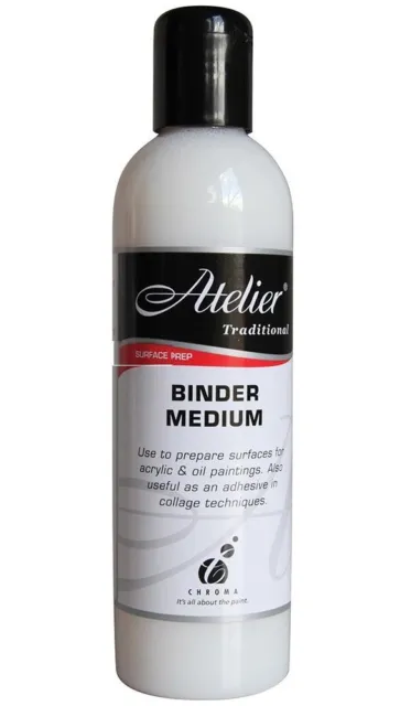 Atelier Traditional BINDER MEDIUM 250ml Surface Prep for Acrylics/Oil Paintings