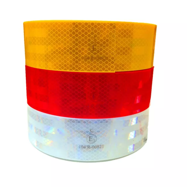 3M Scotchlite Reflektorfolie Konturmarkierung Reflexfolie ab 1m weiß, rot, gelb