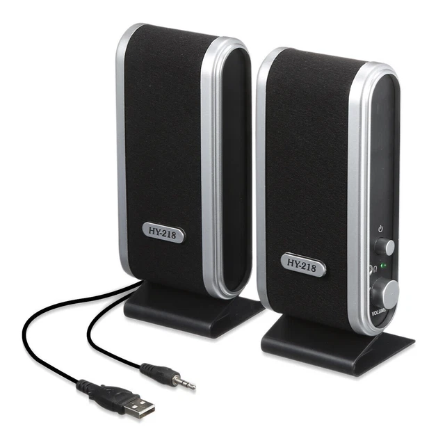 PC COMPUTER SPEAKERS DualChannel Multimedia W/Enhanced Stereo Bass Ear