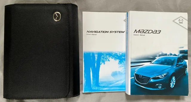 Mazda 3 Mk3 5Dr Hatch Handbook Owners Manual Wallet Navi 2014-2018 Cars F21