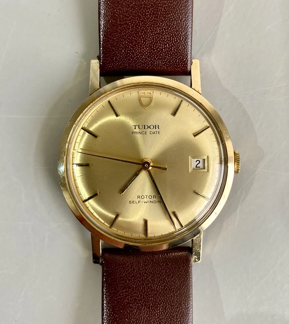 VINTAGE MENS 9CT Gold Tudor Prince Date Automatic Watch Rolex £925.00