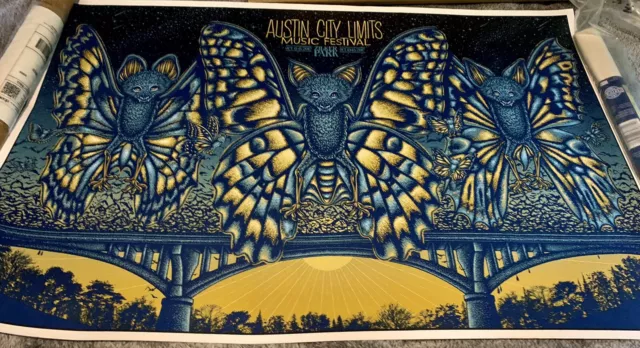 Austin City Limits  MUSIC FESTIVAL POSTER.   ACL FEST SIGNED AND NUMBERED