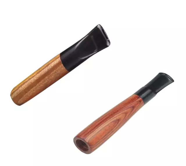 Wooden Wood & Plastic Cigarette Holder Mouthpiece Filter Vintage Style 8cm