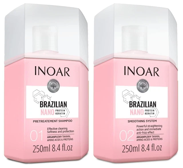 Inoar Nano Keratin Champú De Limpieza Profunda Y Reductor De Volumen