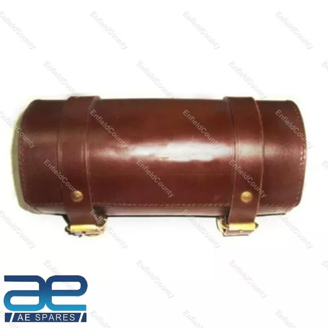 Genuine Brown Leather Tool Roll Bag For Royal Enfield