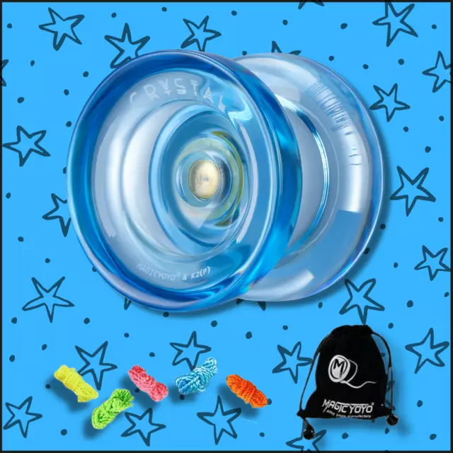 Yoyo K2 Crystal Blue Professional Responsive Yoyo Perfect for Kids Beginners