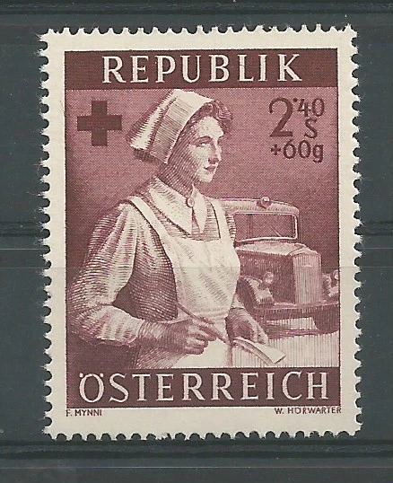 Österreich 1954 Gesundheitsfürsorge 1,40 Schilling + 60 Groschen **