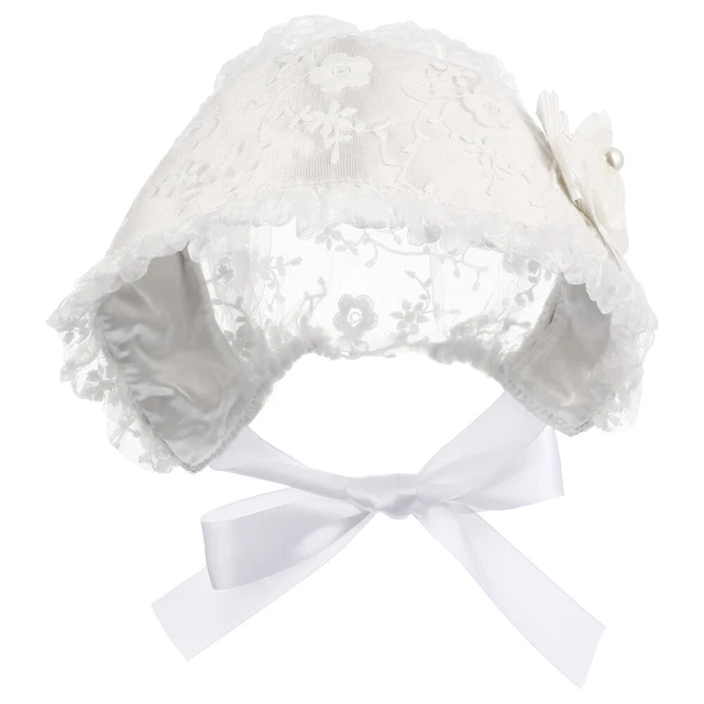 Set 2 cappelli protezione solare berretto battesimo neonato