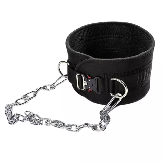 Ceinture de fitness avec chaîne en métal Chin up Spandex avec boucle Heavy