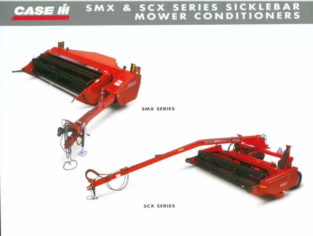 2001 Case Tractor SMX SCX Sickle Bar Mowers Dealer Glossy Brochure Cut Sheet