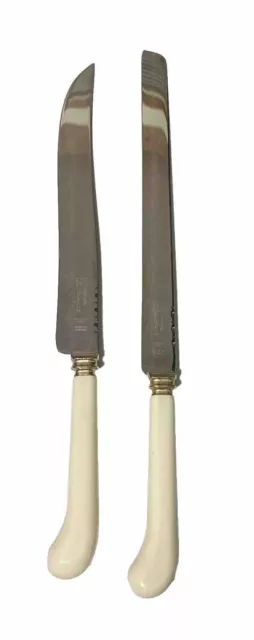 Wedding cake knife Glo-Hill Celebration white handle SET OF 2