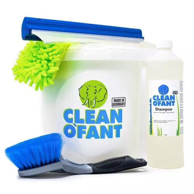 CLEANOFANT Caravana Autocaravana Limpiador Cuidado Kit Cubo de Lavado 10L Tapa