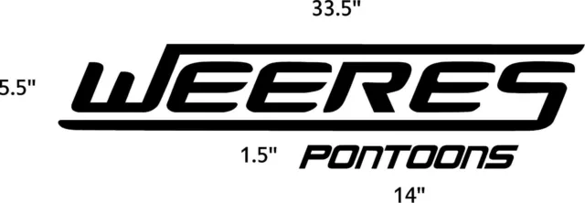 Weeres Pontoon Logo Boat Decal + FREE Delivery!