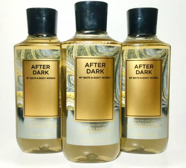3 Bath & Body Works AFTER DARK Men's Collection 3 in 1 Hair Face & Body Wash NWT