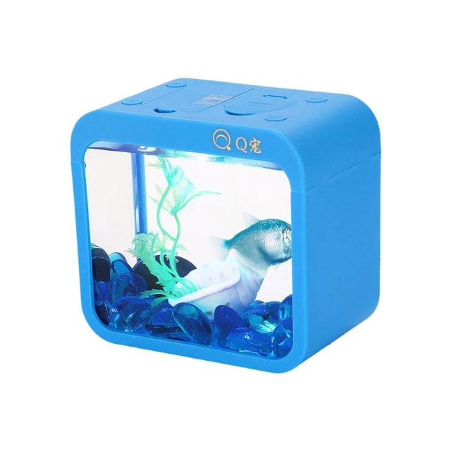 Fish Tank with LED Light Goldfish Betta Landscape Small Aquarium Home De FAST 3