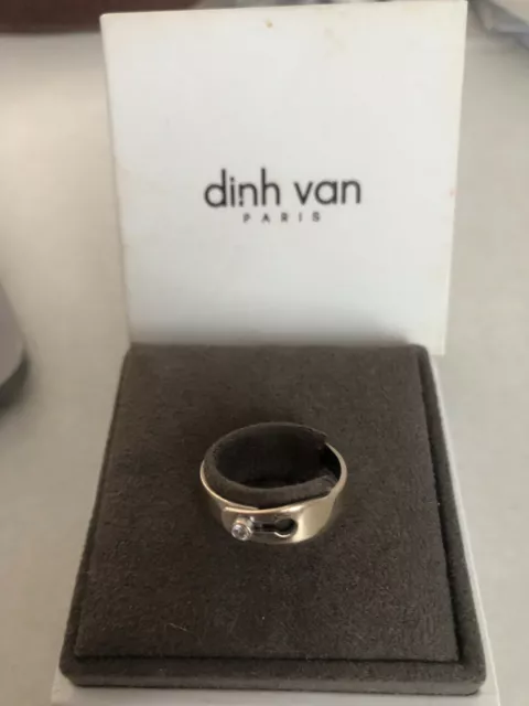 Bague  serrure DINH VAN en or blanc avec diamant, - bon état - taille 56 - 