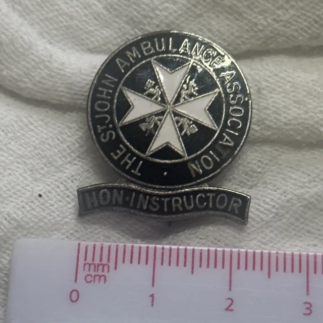 vintage enamel the St John ambulance association Hon-instructor badge