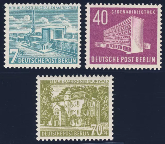 BERLIN 1954, MiNr. 121-123, 121-23, tadellos postfrisch, Mi. 130,-