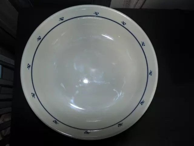 ROSEVILLE OHIO FRIENDSHIP POTTERY ~ Blue Flowers ~ Large Pasta Bowl ~  USA