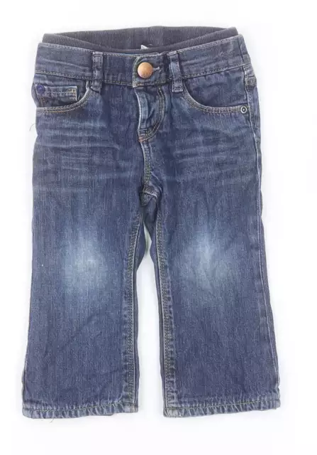 Gap Baby Blue Cotton Jogger Jeans Size 12-18 Months Button