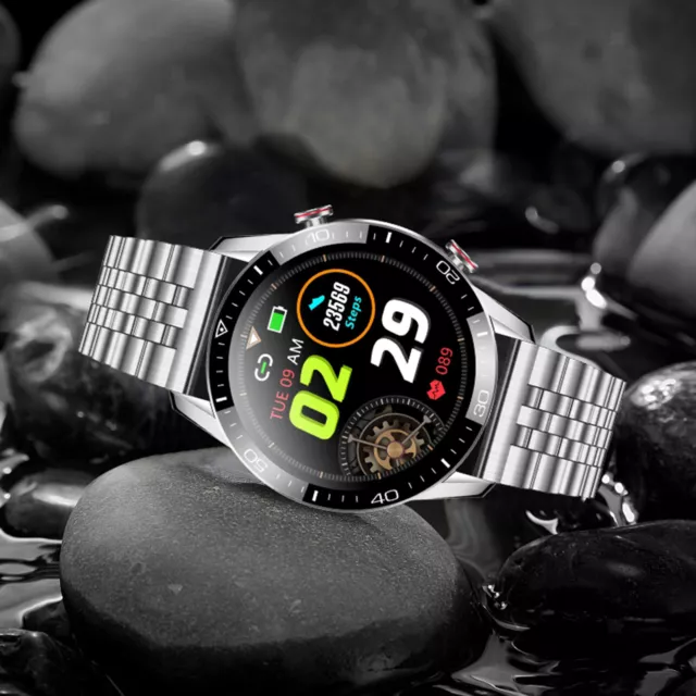 Smart Watch, Round Touch Screen Smartwatch,Fitness Trackers With Heart Rate