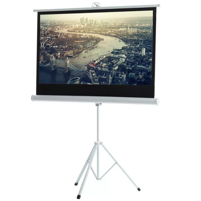 Large Tripod Projector Screen HD Home Cinema Projector Screen Matte White