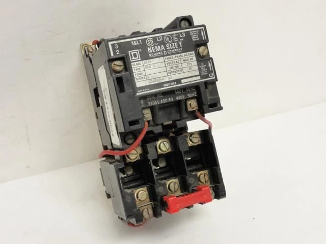 200067 Used; Square D 8536-SC03 Size 1 Starter 27A; 3P; 600VAC; Coil: 120V