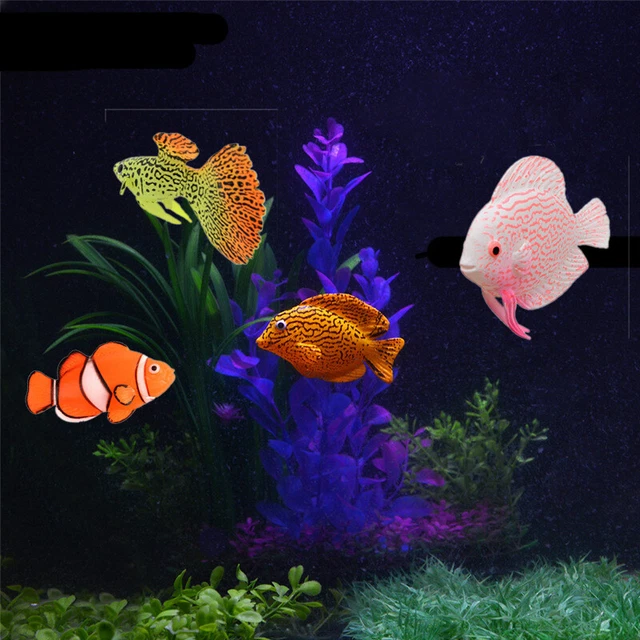 Floating Fish Glowing Effect Aquarium Tank Ornament Decoration Fish Safe