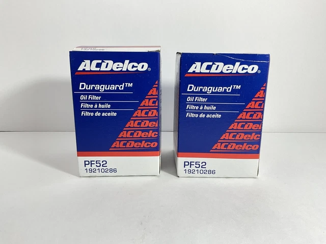 GENUINE AC DELCO Duraguard PF52 Engine Oil Filter NOS #19210286 Set of ...