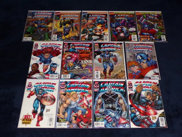 Captain America 1 2 3 4 5 6 7 8 9 10 11 12 13 Lot 1996 Vol 2 (Nm) Rob Liefeld