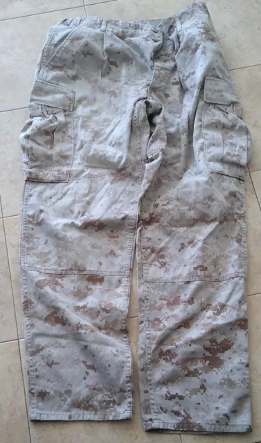 USMC MARPAT DESERT TAN Combat PANTS MCCUU MEDIUM REGULAR MR ISSUED