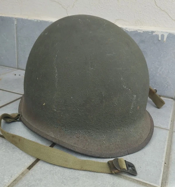 Casque Militaire M1 Réplique WW2 - Acier Vert Avec Filet Camouflage, Taille Réglable 56-62 Cm, Pour Collection Ou Airsoft