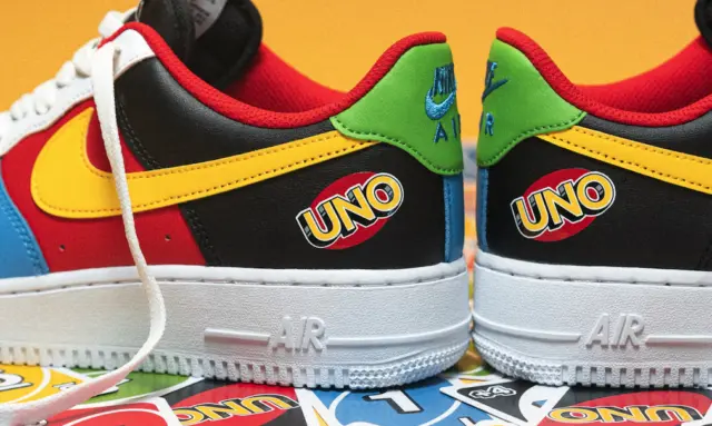 Nike Air Force 1 '07 QS Shoes "UNO" White Black Blue Red Yellow DC8887-100 Men's