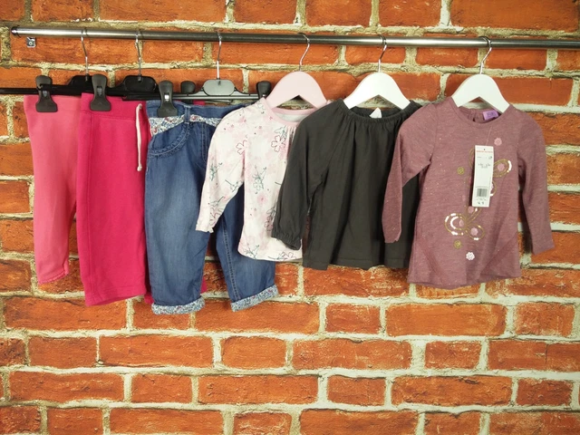 Baby Girls Bundle Age 6-9 Months George Zara F&F Trousers Jeans T-Shirt Top 74Cm