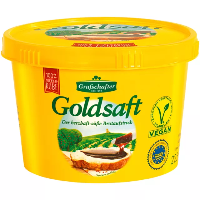 Grafschafter Goldsaft Sciroppo di Zucchero Ricca Süss 225g 12er Pack