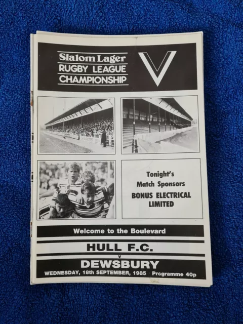 Hull FC vs. Dewsbury - 18/9/1985